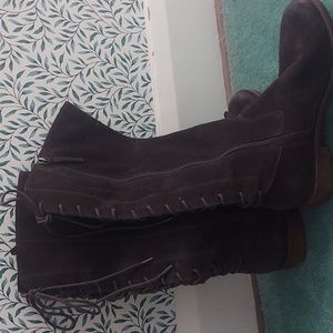 Size 9 Sofft Suede Lace Up Boots